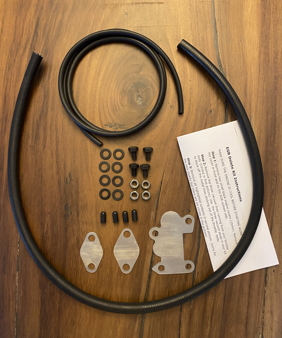1UZFE EGR Delete Kit — CNC-machined block-off plates